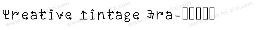 Creative Vintage Dra字体转换